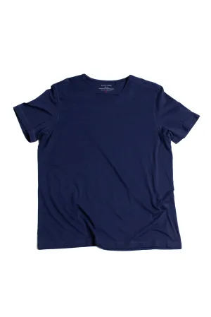 100% Peruvian Pima Cotton Replenishment V-Neck T-shirt - Navy