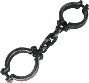 1Pcs Halloween Wrist Shackles Prison Handcuffs Chain Costume Accessory for Halloween Costume Party Trick Props