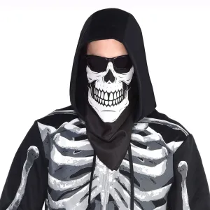Adult Black and White Halloween Bandana Mask