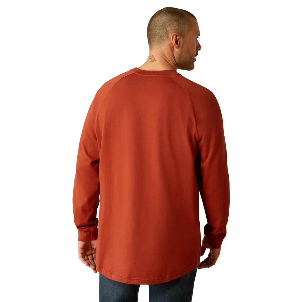 Ariat Men's Rebar Cotton Strong Graphic, Burnt Henna
