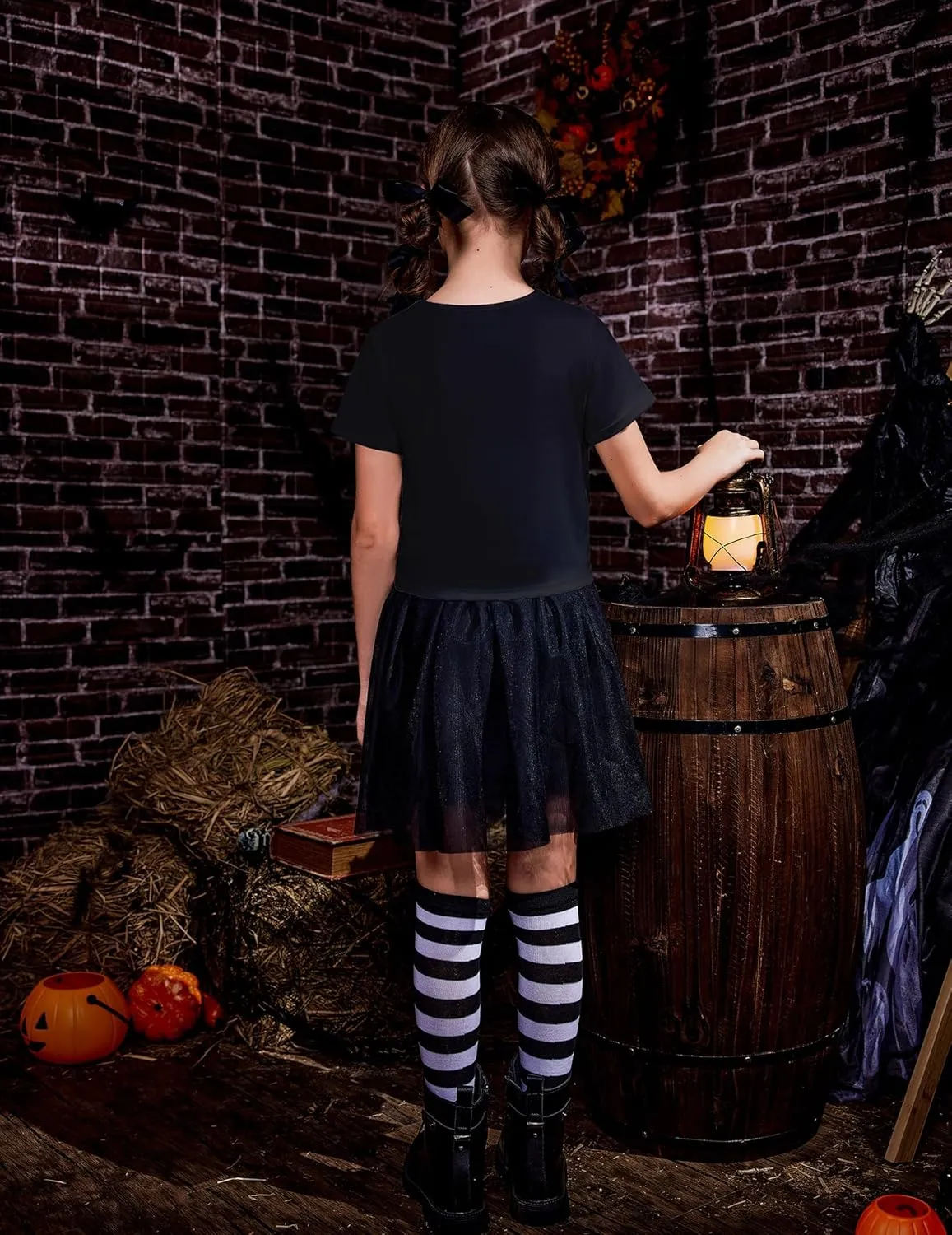 Arshiner Girls Halloween Shirt Crop Top Short Sleeve Graphic T Shirt Tee