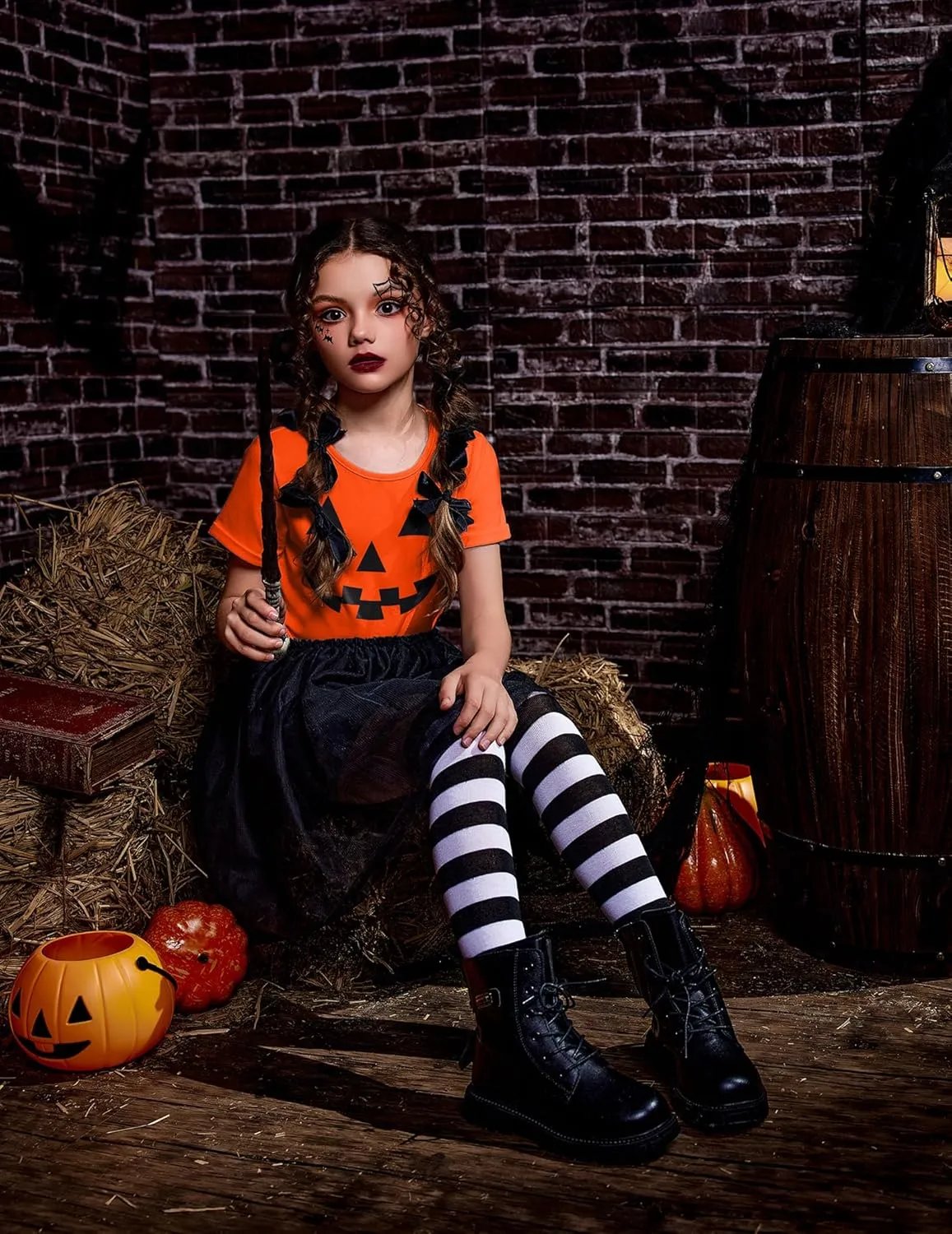 Arshiner Girls Halloween Shirt Crop Top Short Sleeve Graphic T Shirt Tee
