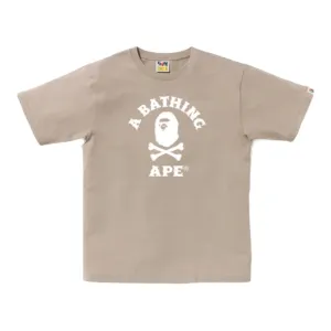 Bathing Ape Crossbone College Beige Tee
