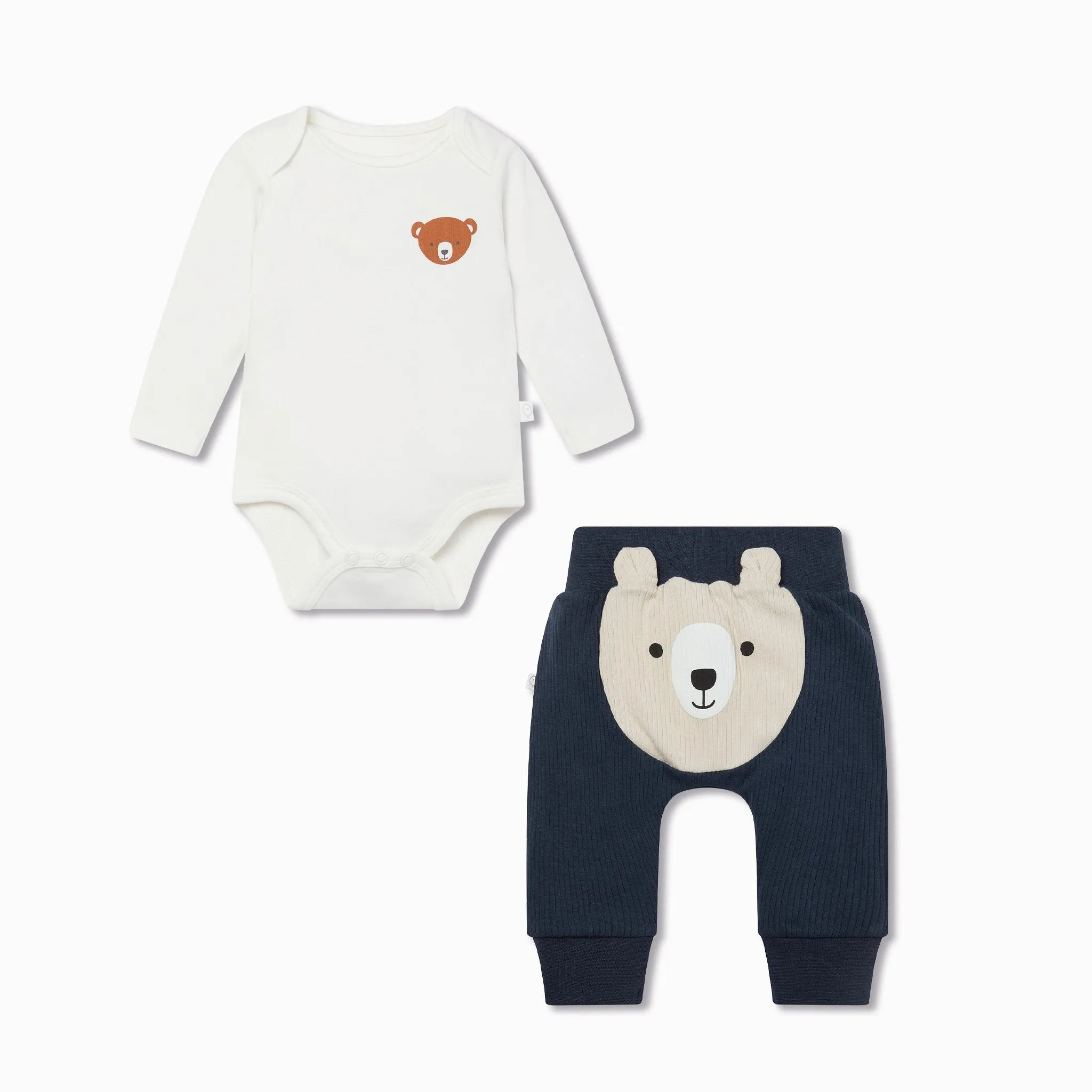 Bear Long Sleeve Bodysuit & Joggers Outfit