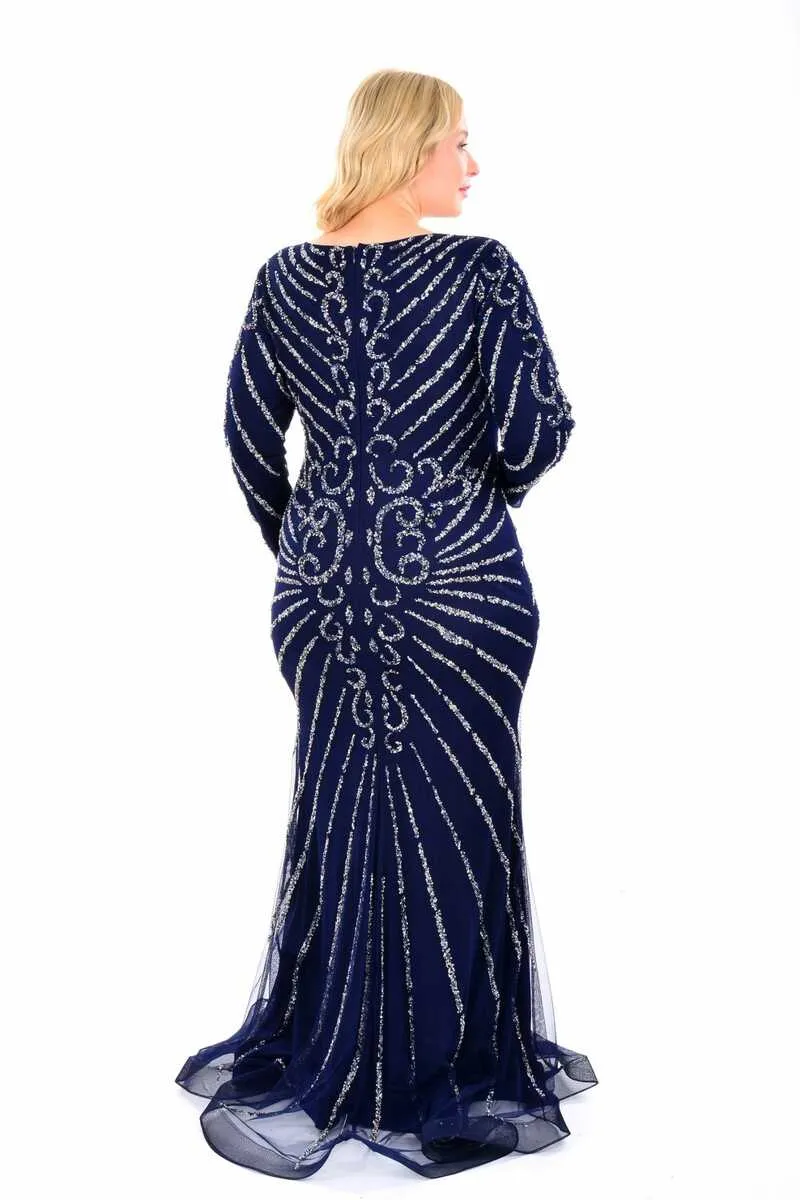 BLY 05963 Gown Navy Blue
