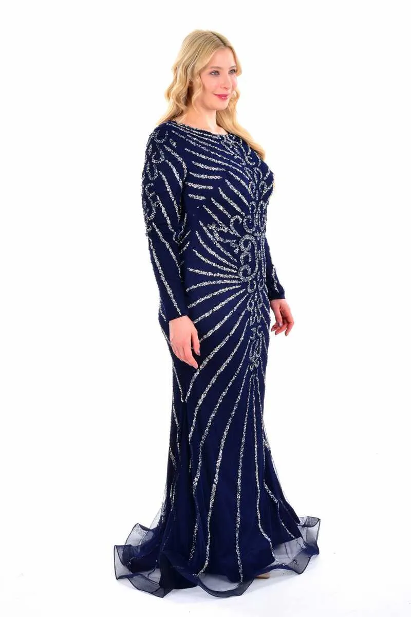 BLY 05963 Gown Navy Blue