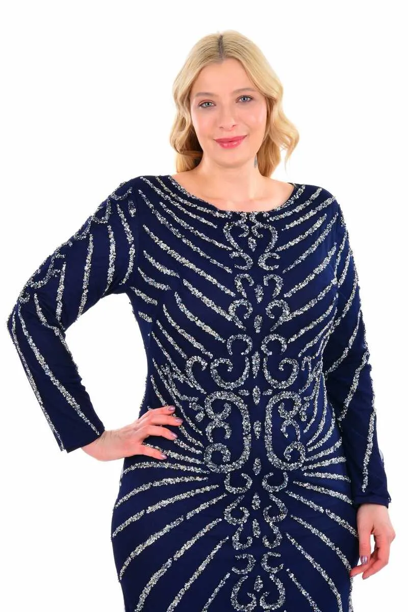 BLY 05963 Gown Navy Blue