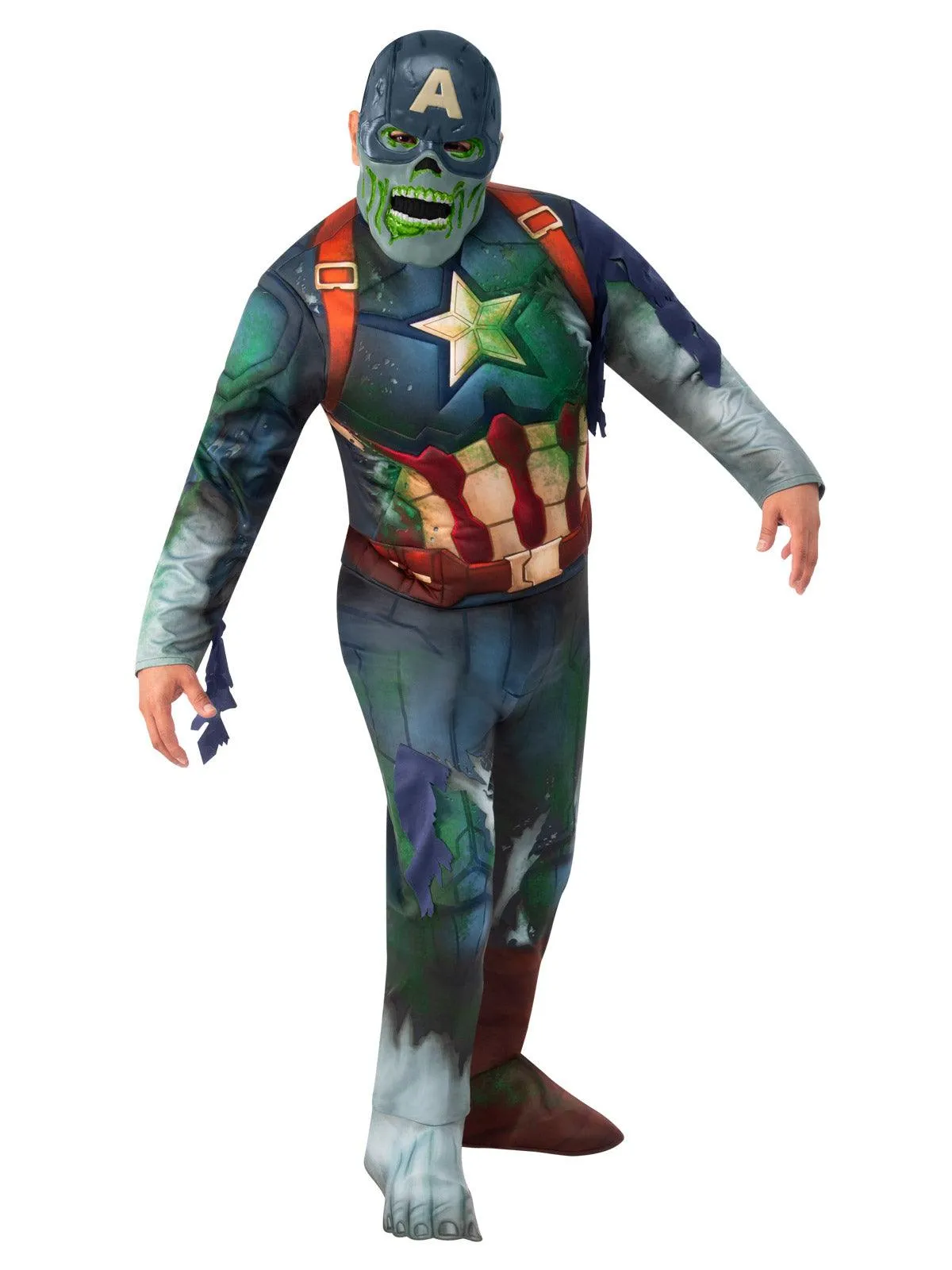 Captain America 'what If?' Zombie Deluxe Adult Costume - Buy Online Only