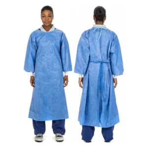 Cardinal Health™ Chemotherapy Isolation Gown, Poly-Coated SMS, Universal, Blue