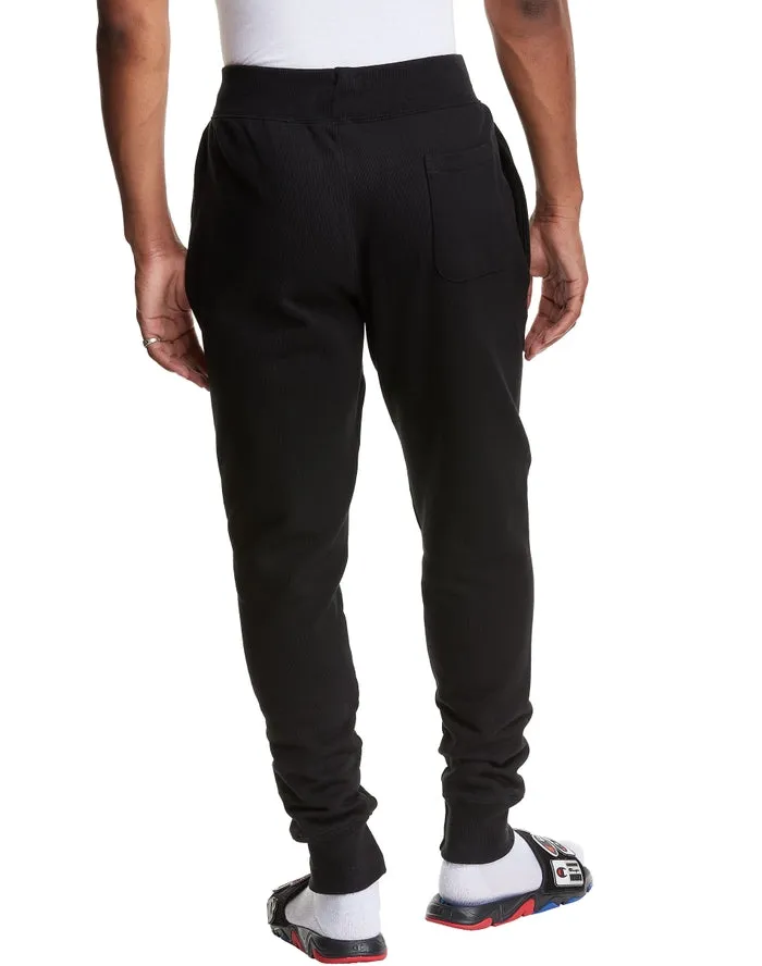CHAMPION REVERSE WEAVE SCRIPT JOGGER PANTS /  men’s -BLACK RED