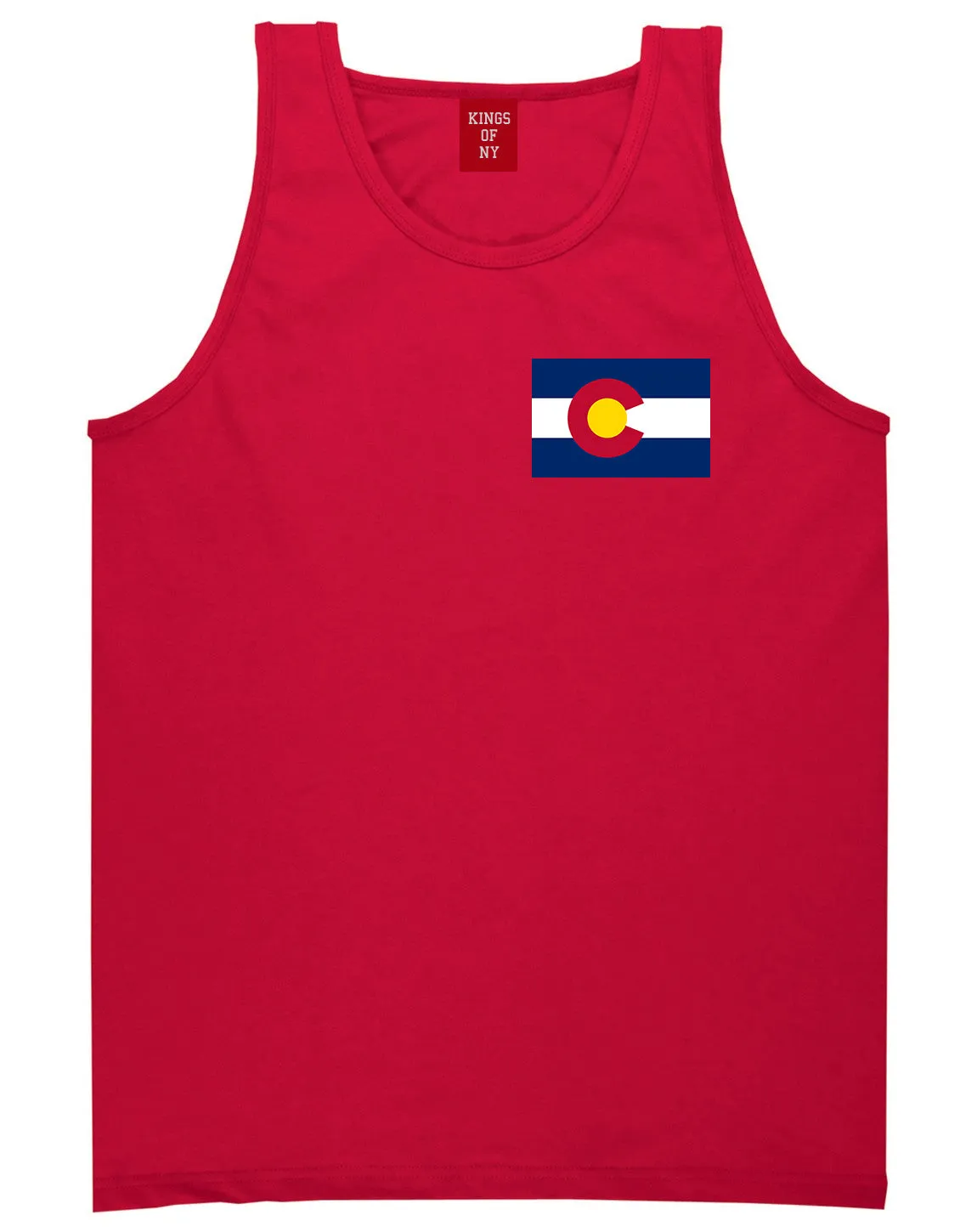 Colorado State Flag CO Chest Mens Tank Top T-Shirt