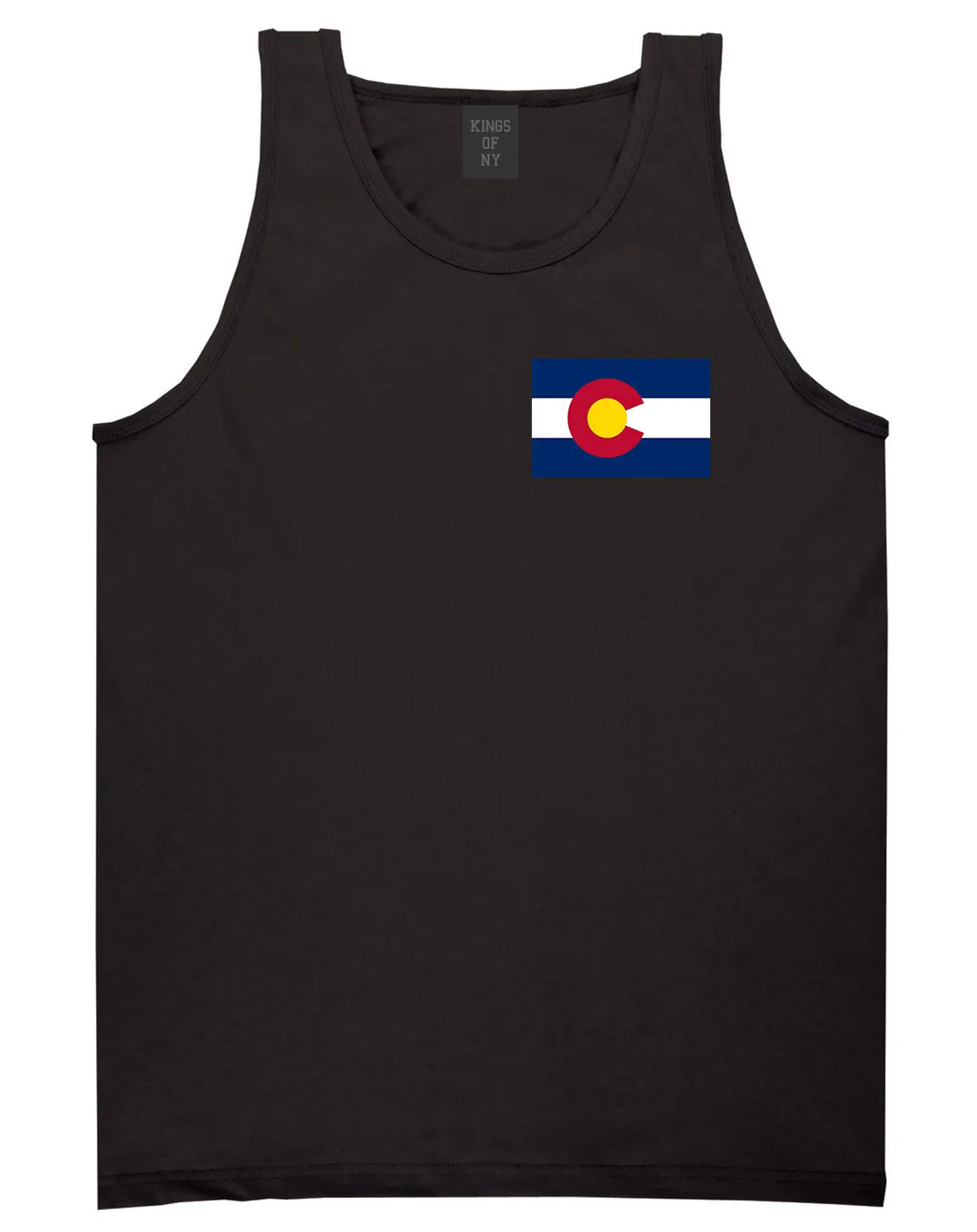 Colorado State Flag CO Chest Mens Tank Top T-Shirt