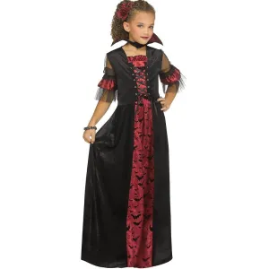 Costume enfant vampire robe rouge et noire