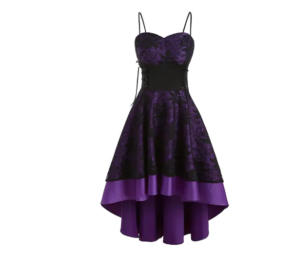 deanwangkt   Plus Size Halloween Dress Women Gothic Front Strappy Bat Print High Waist Mini Cami Dress Sleeveless Casual Dress Femme