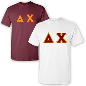 Delta Chi Lettered T-Shirt, 2-Pack Bundle Deal - TWILL