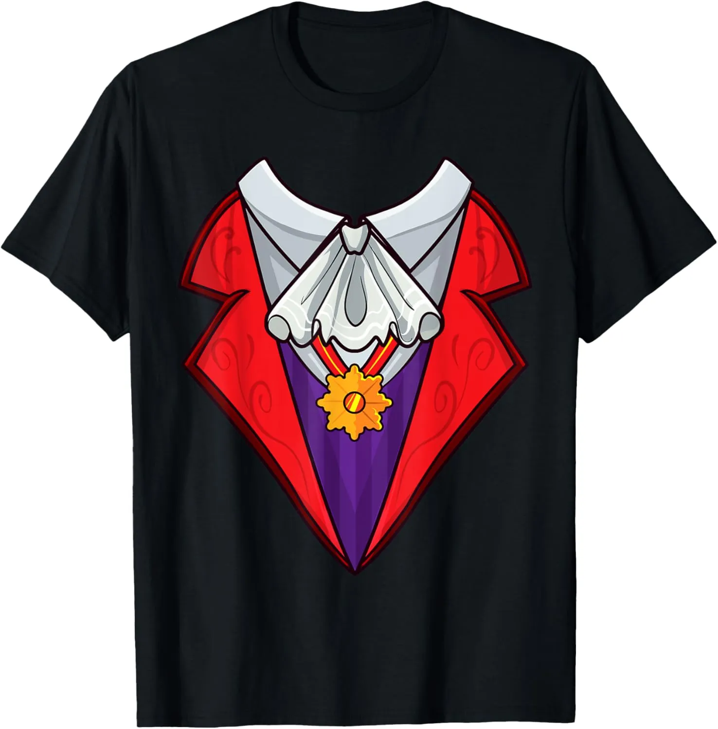 Dracula Vampire Costume Halloween Cosplay Tuxedo Men Kids T-Shirt