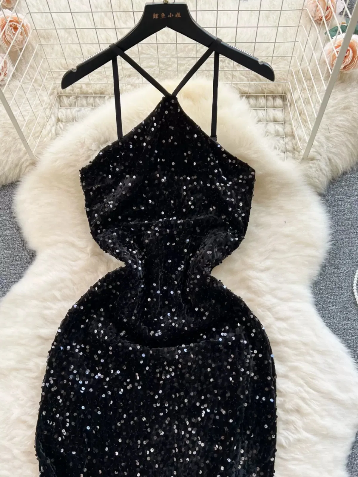 Glittering Gala Dazzling Sequin Evening Gown