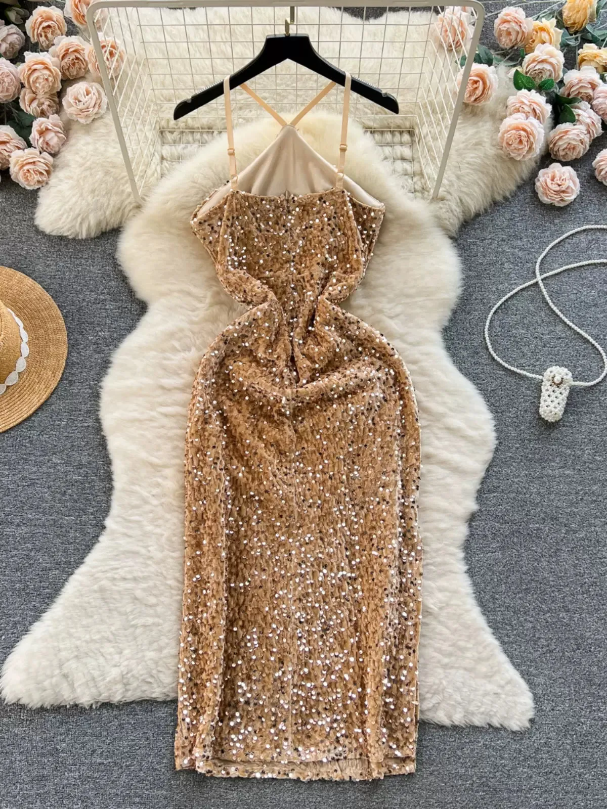 Glittering Gala Dazzling Sequin Evening Gown