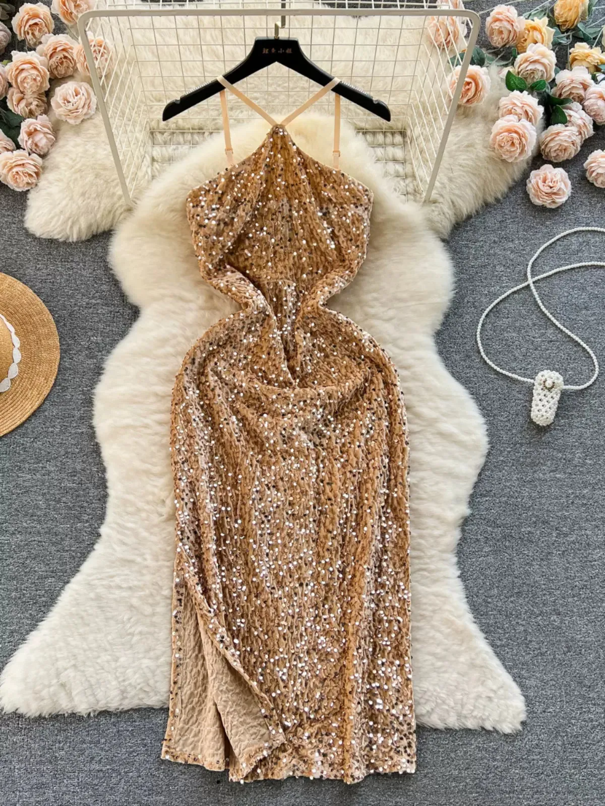 Glittering Gala Dazzling Sequin Evening Gown