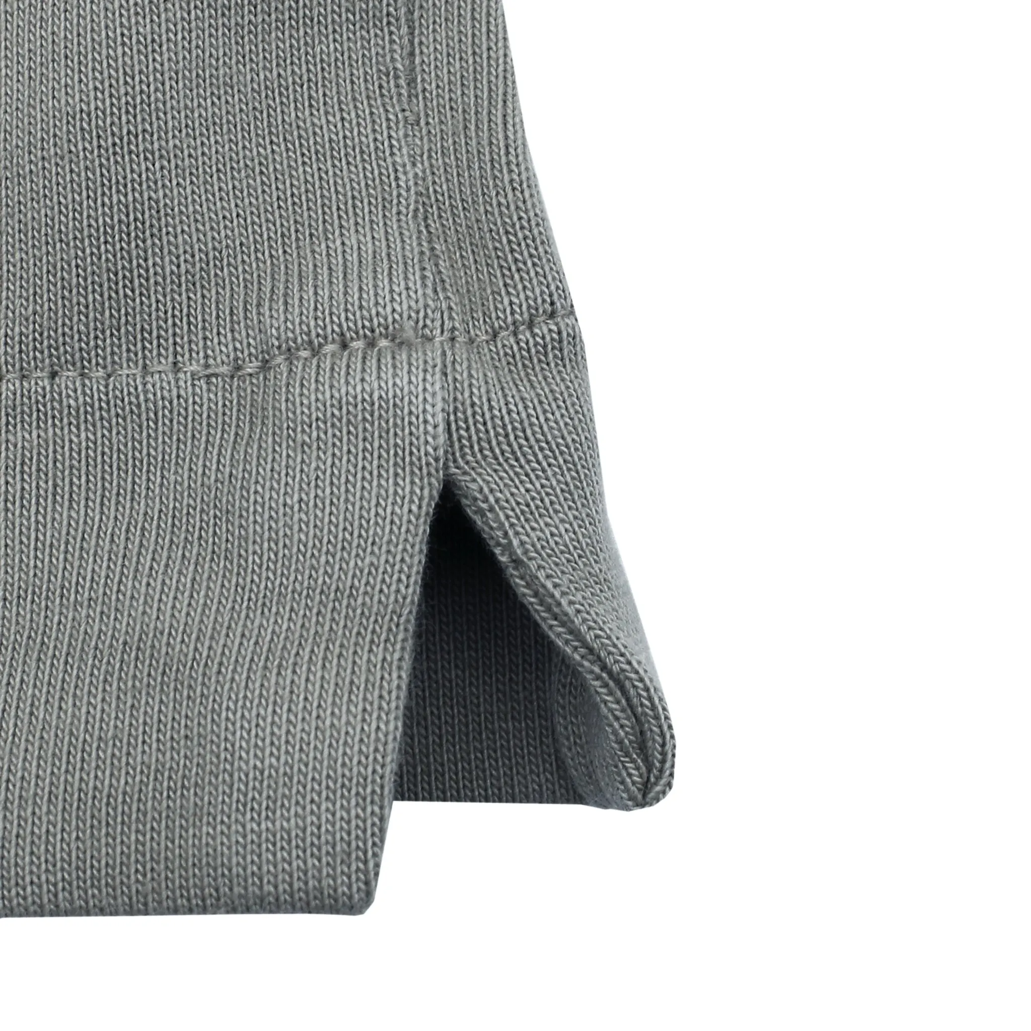 Gray garment dyed cotton T-shirt with Finamore 1925 logo