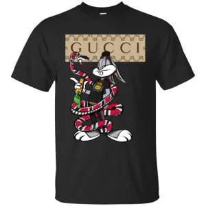 Gucci Rabbit Snake Gift Birthday T-shirt Men Cotton T-Shirt