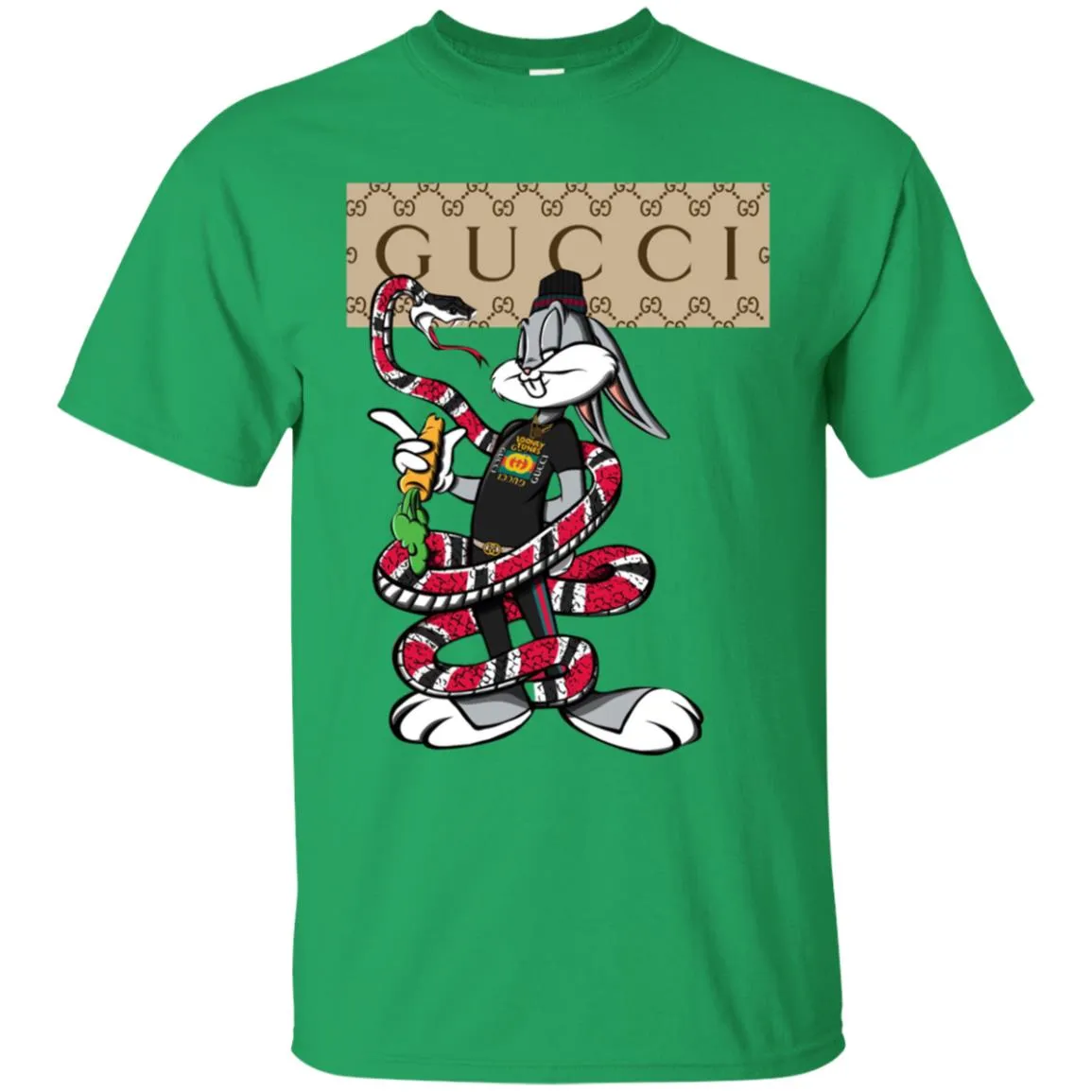 Gucci Rabbit Snake Gift Birthday T-shirt Men Cotton T-Shirt