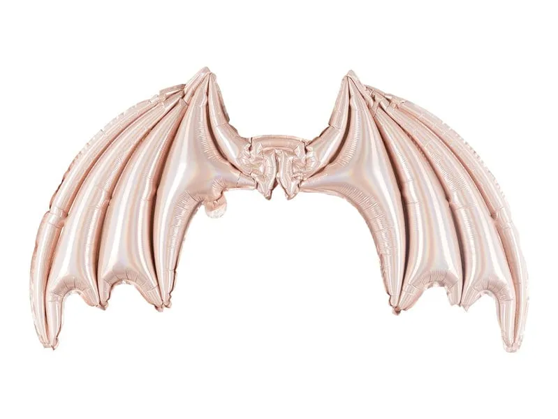 Halloween Pink Holographic Bat Wings Foil Balloon (33 inch)