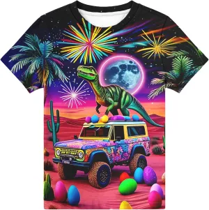 Hgvoetty Boys Girls Shirts Graphic T-Shirts Kids 3D T-Shirts Youth Novelty Casual Short Sleeve Tops Tees for 6-16 Years