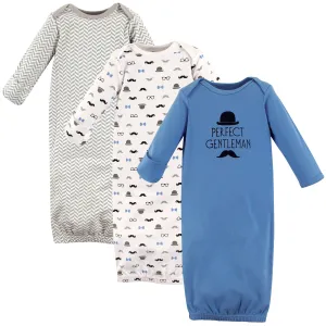 Hudson Baby Cotton Gowns, Perfect Gentlemen