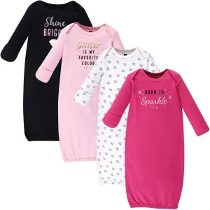 Hudson Baby Cotton Gowns, Sparkle