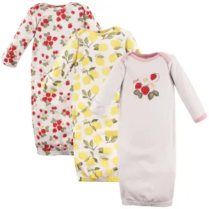 Hudson Baby Cotton Gowns, Strawberry Lemon
