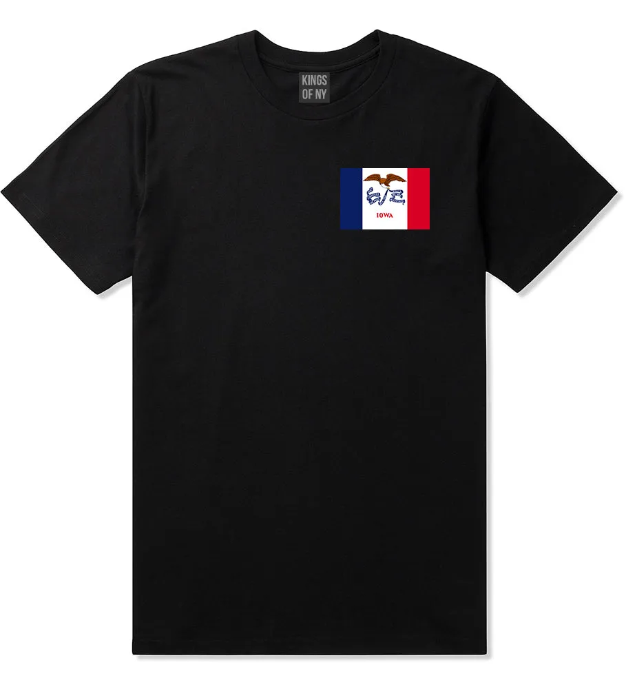 Iowa State Flag IA Chest Mens T-Shirt