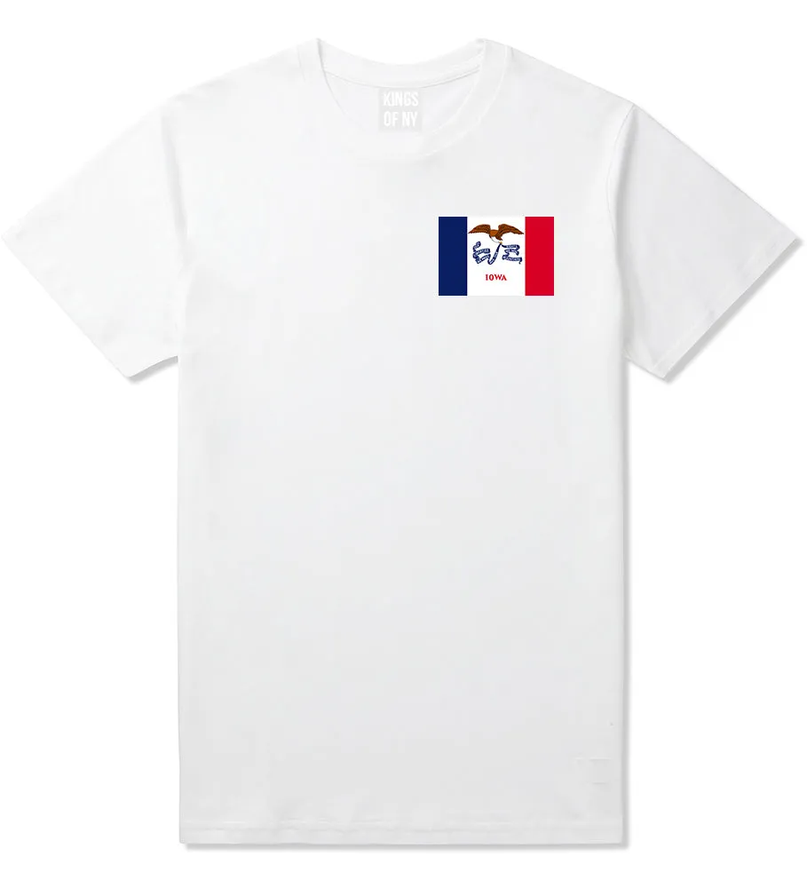 Iowa State Flag IA Chest Mens T-Shirt