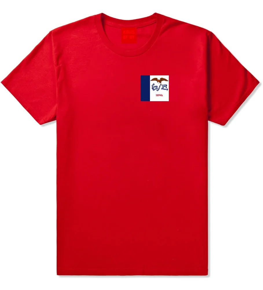 Iowa State Flag IA Chest Mens T-Shirt