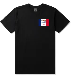 Iowa State Flag IA Chest Mens T-Shirt