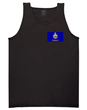 Kansas State Flag KS Chest Mens Tank Top T-Shirt