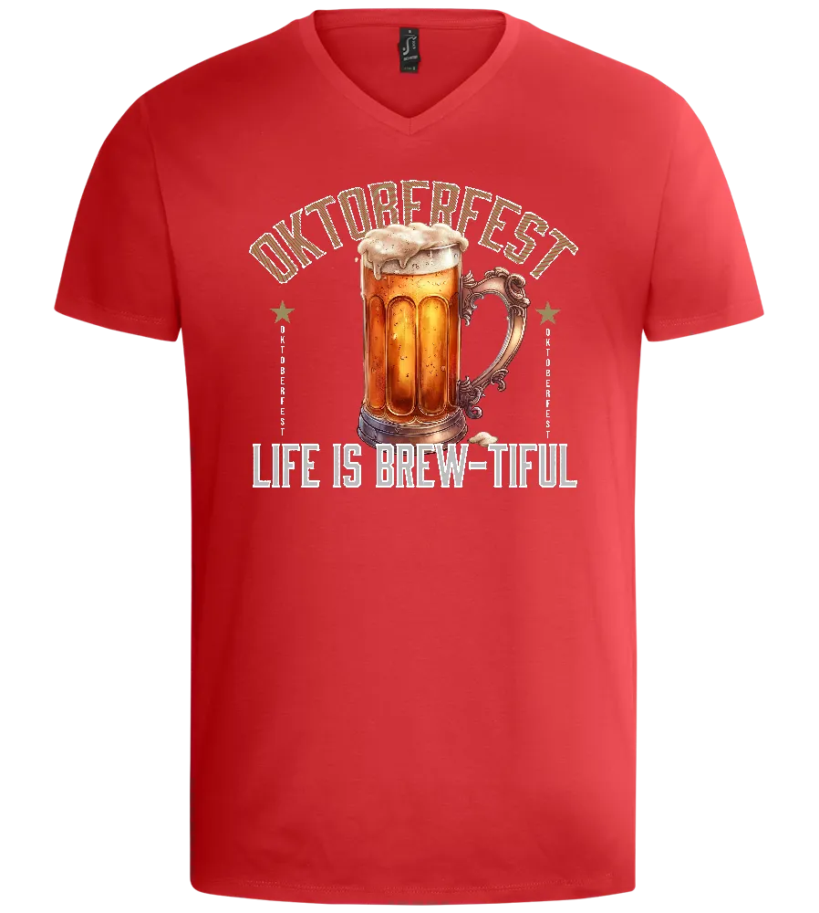 Life is Brew-tiful Design - Basic men's v-neck t-shirt