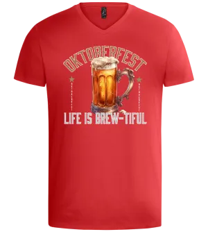 Life is Brew-tiful Design - Basic men's v-neck t-shirt
