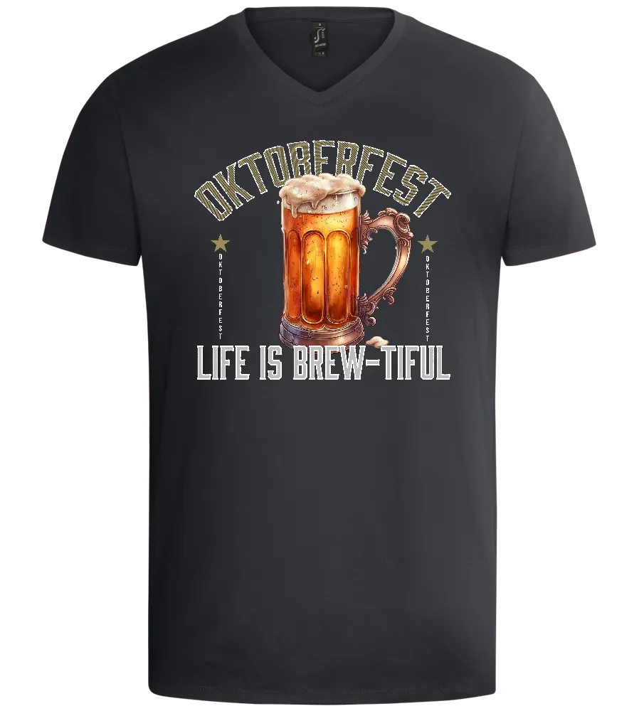 Life is Brew-tiful Design - Basic men's v-neck t-shirt