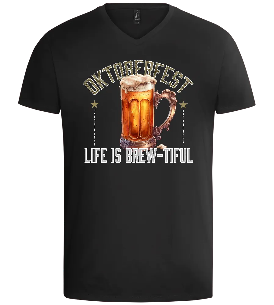 Life is Brew-tiful Design - Basic men's v-neck t-shirt