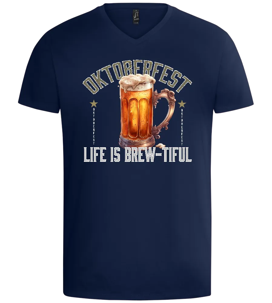 Life is Brew-tiful Design - Basic men's v-neck t-shirt