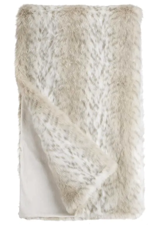 Lynx Faux Fur Throw Blanket by Fabulous Furs | Limited Edition