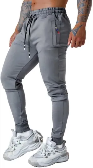 Mens Active Athletic Workout Jogger Sweatpants for Men with Zipper Pocket and Drawstring Size S-2XL