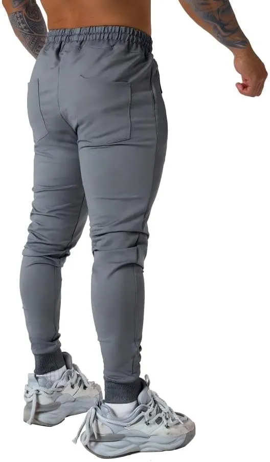 Mens Active Athletic Workout Jogger Sweatpants for Men with Zipper Pocket and Drawstring Size S-2XL