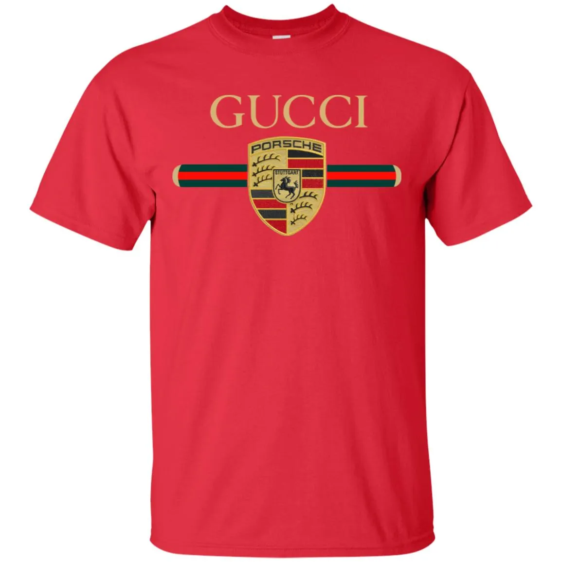 New Gucci Porsche Shirt Men Cotton T-Shirt