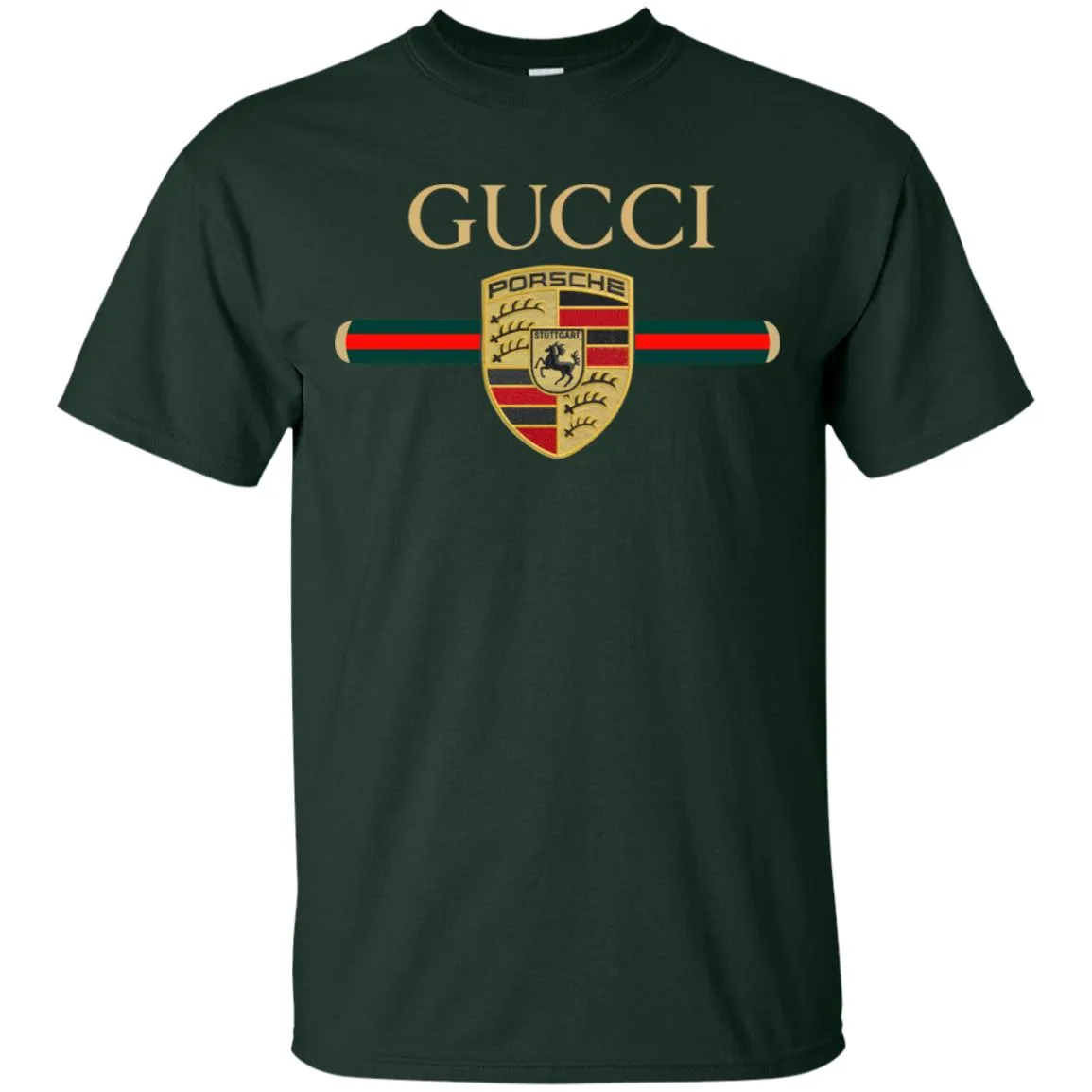 New Gucci Porsche Shirt Men Cotton T-Shirt
