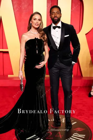 Nina Senicar Black Mermaid 2024 Oscars After Party Dress