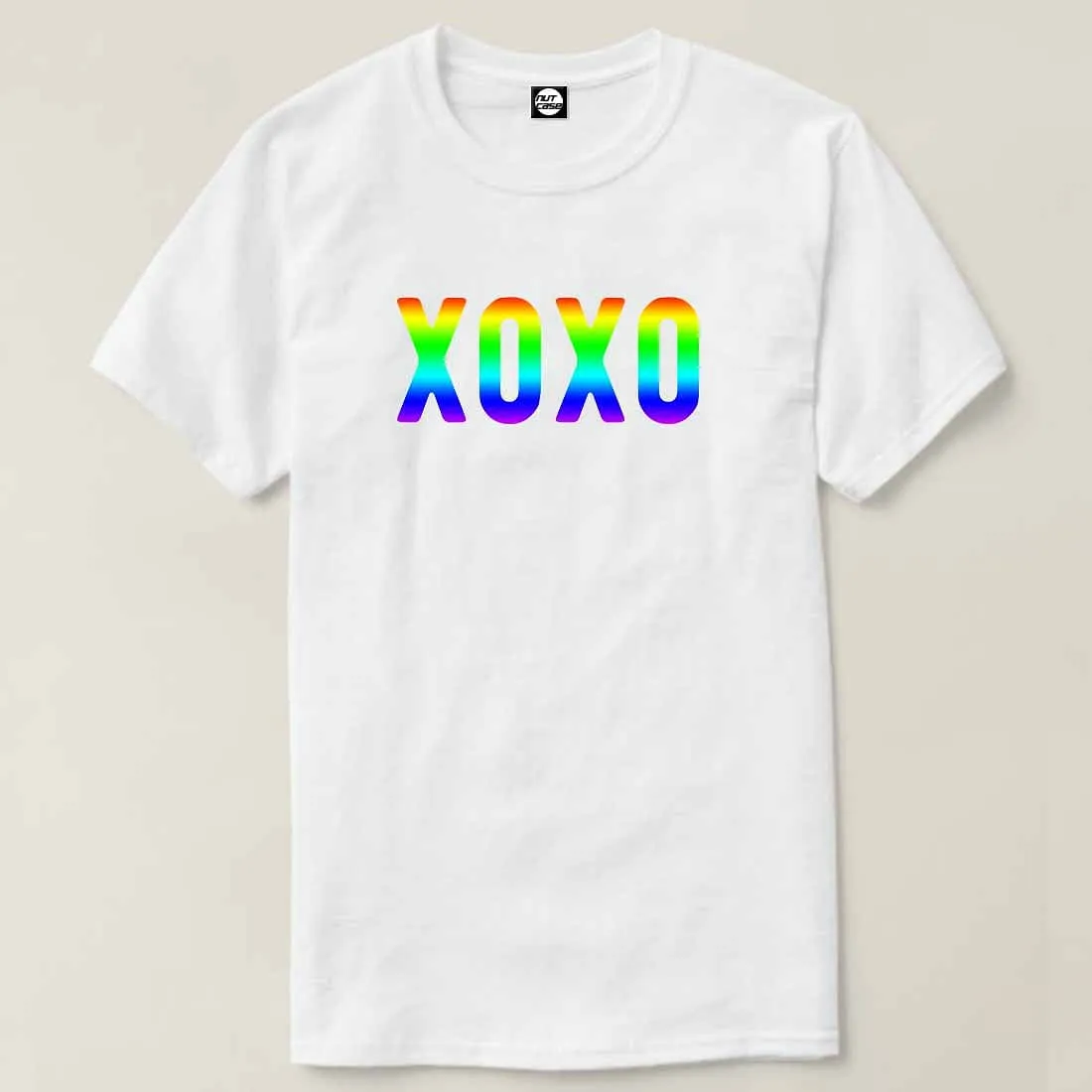 Nutcase Designer Round Neck Men's T-Shirt Wrinkle-Free Poly Cotton Tees - Colorful XOXO
