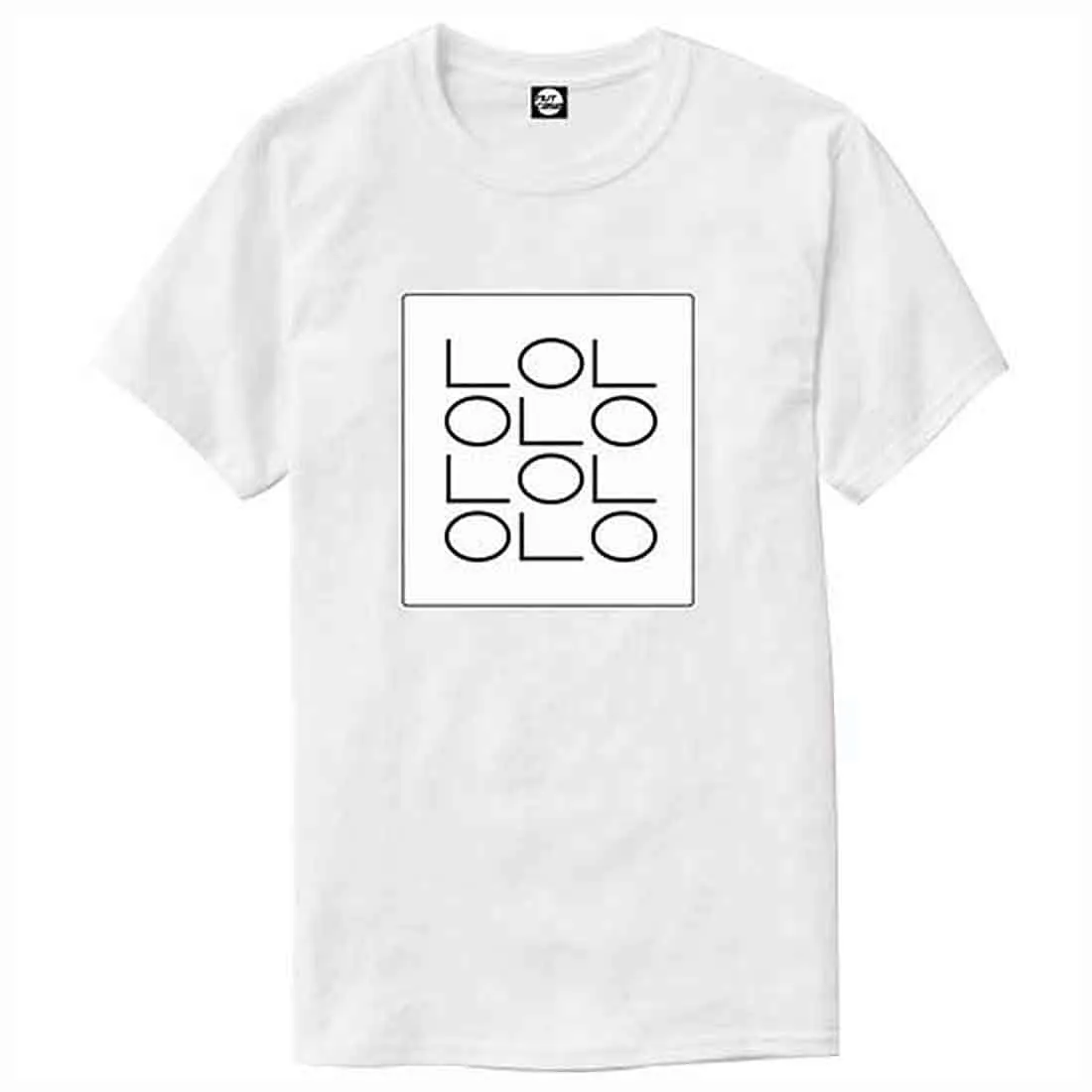 Nutcase Designer Round Neck Men's T-Shirt Wrinkle-Free Poly Cotton Tees - LOL Pattern