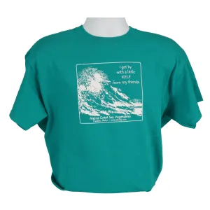 "I Get by with a Little Kelp From My Friends" Retro Galapagos Blue T-Shirt